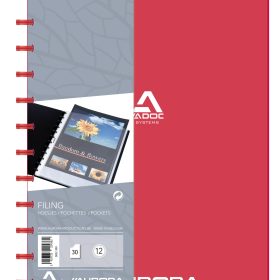 ADOC Sichtbuch Standard A4 5832.300 bordeaux 30 Taschen