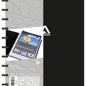 ADOC Sichtbuch L-Bind-Ex A4 5825.700 schwarz 20 Taschen