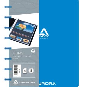 ADOC Sichtbuch Standard A5 5835.400 blau 30 Taschen