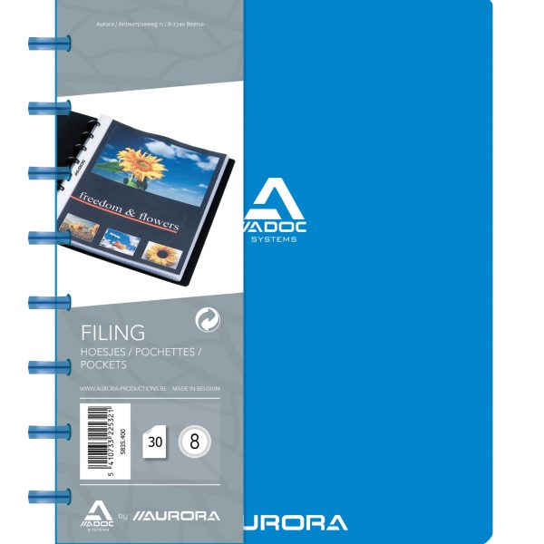 ADOC Sichtbuch Standard A5 5835.400 blau 30 Taschen
