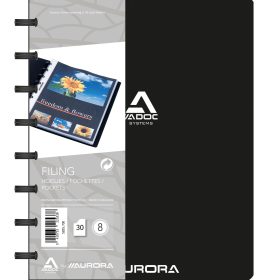 ADOC Sichtbuch Standard A5 5835.700 schwarz 30 Taschen