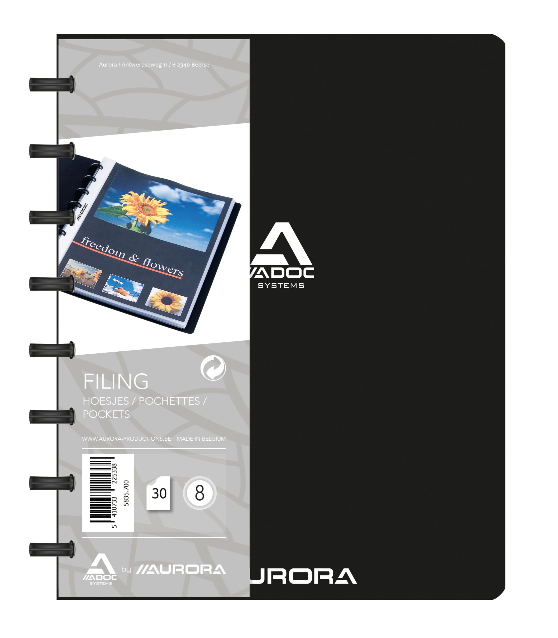 ADOC-5835.700-5410733225338 ADOC Sichtbuch Standard A5 5835.700 schwarz 30 Taschen – Hochwertig & günstig bei ShopDeca