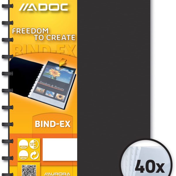 ADOC Sichtbuch Standard A4 5842.700 schwarz 40 Taschen