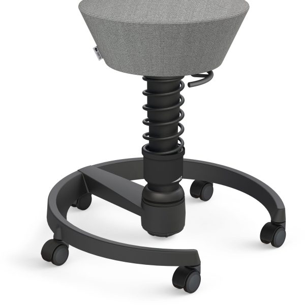 AERIS Sitzhocker Swopper 102HBSTBKBKC schwarz/grau, mit Rollen