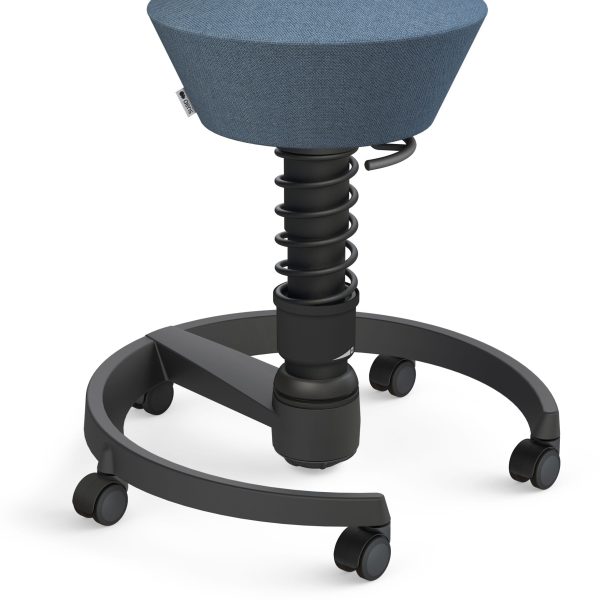 AERIS Sitzhocker Swopper 102HBSTBKBKC schwarz/blau, mit Rollen