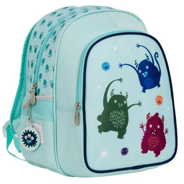 ALLC Rucksack mit Isofach Monster BPMOBU36 hellblau 27x32x19cm