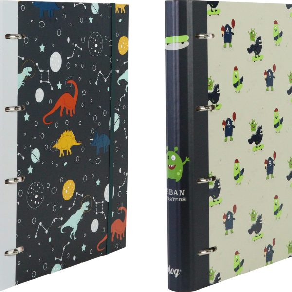 ANCOR Ringbuch A4 116403 B'LOG PLAY ME,4-Ringe,liniert