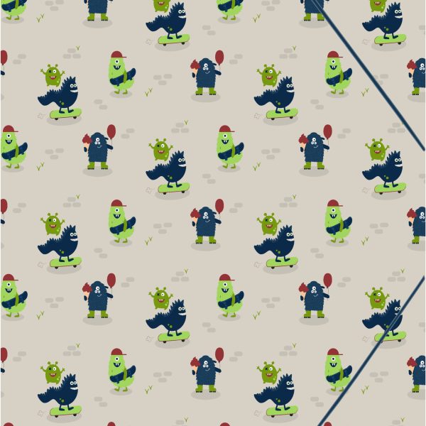 ANCOR Gummibandmappe A4 116410 B'LOG PLAY ME, Monsters