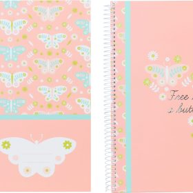 ANCOR Spiralbuch Hardcover A5 118124 B'LOG BUTTERFLIES,kariert 80B.