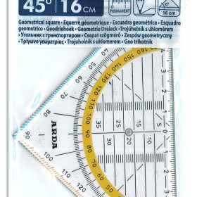 ARDA Geodreieck UNI 16cm GEO300SS transparent