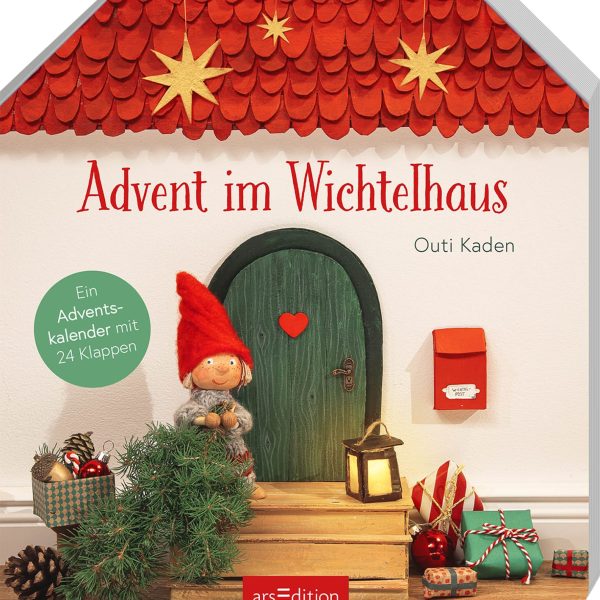 ARS EDITION Adventskalender 20.5x20x1.3cm 135859 Advent im Wichtelhaus