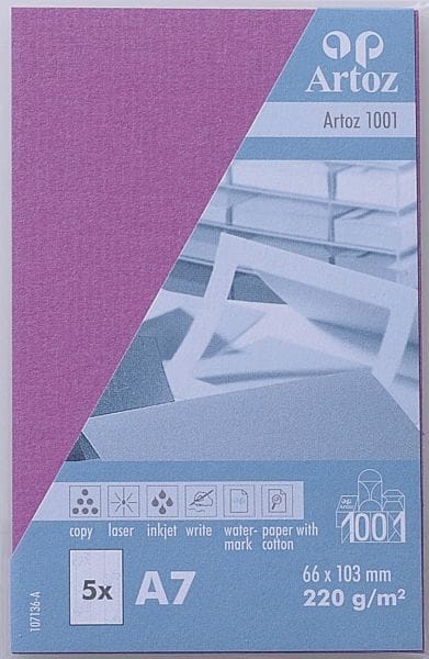 ARTOZ-107136144-7612450982336 ARTOZ Visitenkarten 1001 A7 107136144 220g, holunder 5 Blatt – Hochwertig & günstig bei ShopDeca