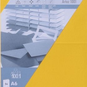 ARTOZ Karten 1001 A6 107322262 220g, sonnengelb 5 Blatt