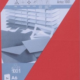 ARTOZ Karten 1001 A6 107322265 220g, rot 5 Blatt