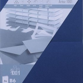 ARTOZ Karten 1001 B6 107362264 220g, classic blau 5 Blatt