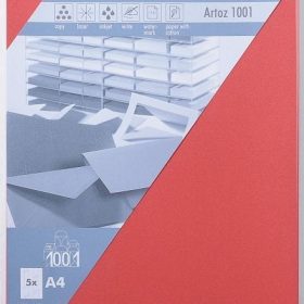 ARTOZ Karten 1001 A4 107696145 220g, rot 5 Blatt