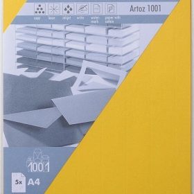 ARTOZ Papier 1001 A4 107796142 100g, sonnengelb 5 Blatt