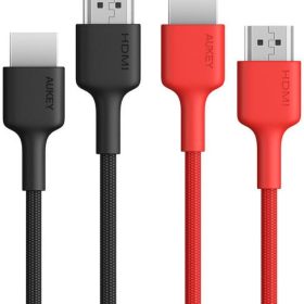 AUKEY Impluse HDMI 2.0 Doublepack CB-H01 Doublepk Black/Red (2x2.0m)