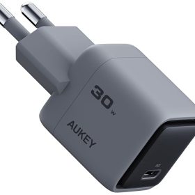 AUKEY Comet Mini 30W GaN PD PA-C1 1-Port, Wall Charger Grey