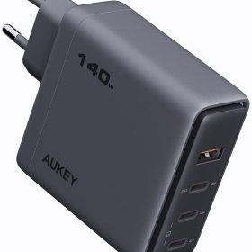 AUKEY Comet Mix 140W GaN PD PA-C6 3-Port, Wall Charger Grey