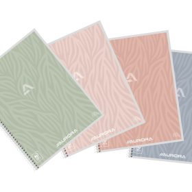AURORA Spiralheft A5 2160D1L assortiert, liniert 120 Seiten
