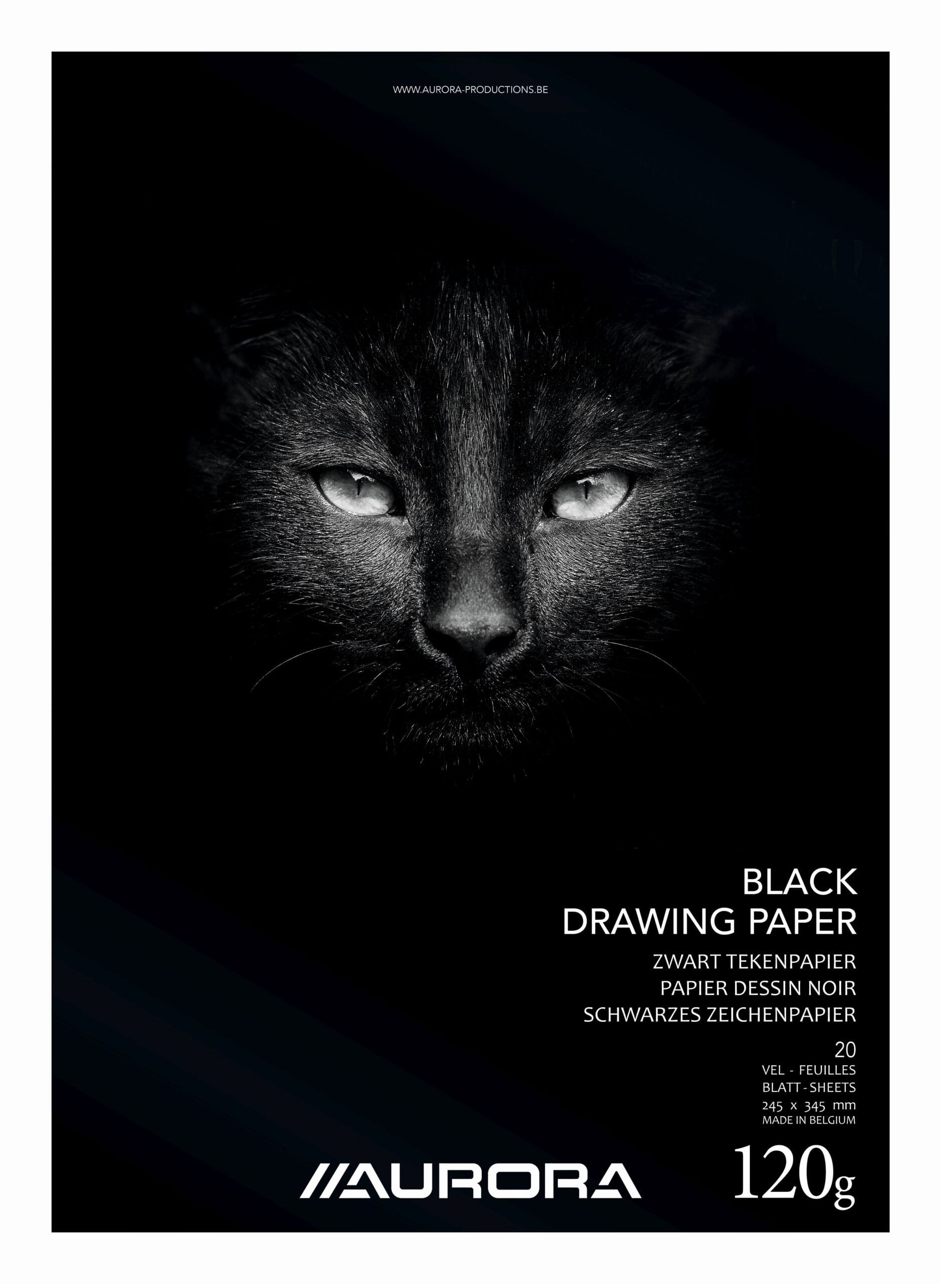 AURORA-BL3-5411028070114 AURORA Zeichenblock 24,5X34,5cm BL3 schwarz, 120g 20 Blatt – Hochwertig & günstig bei ShopDeca