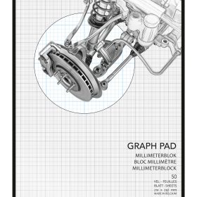 AURORA Millimeterpapier A4 MID51 90g weiss 50 Blatt