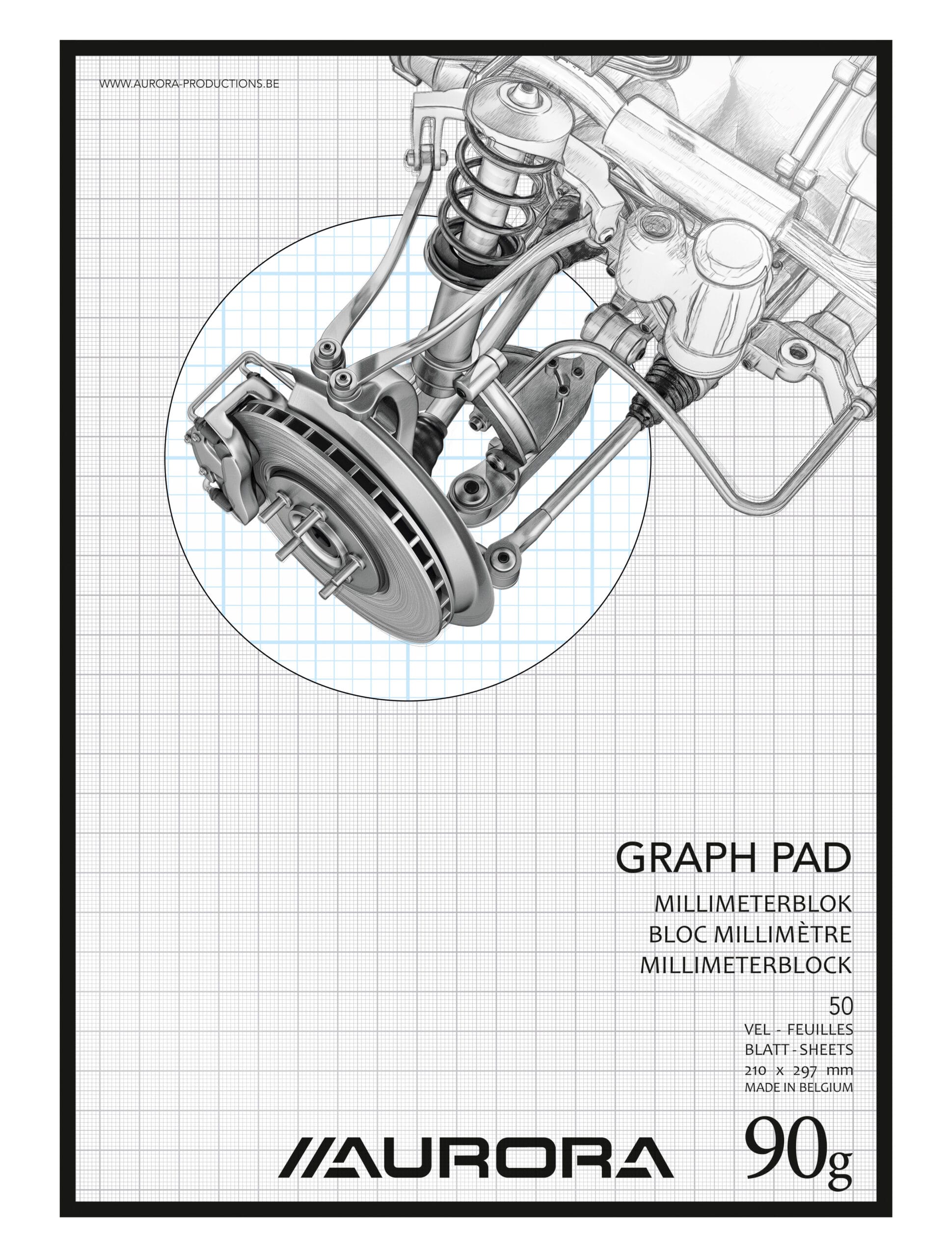AURORA-MID51-5411028070749 AURORA Millimeterpapier A4 MID51 90g weiss 50 Blatt – Hochwertig & günstig bei ShopDeca