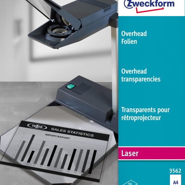 AVERY ZWECKFORM Overhead-Folie A4 3562 0.10mm Laser 25 Blatt