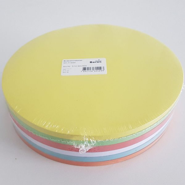 BEREC Karten 6-farbig ass. 510SK/300 Kreis 95mm 300 Stk.