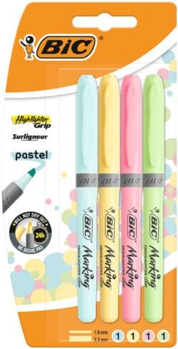 BIC Textmarker Pastel 1.6-3.3mm 964859 4 Farben