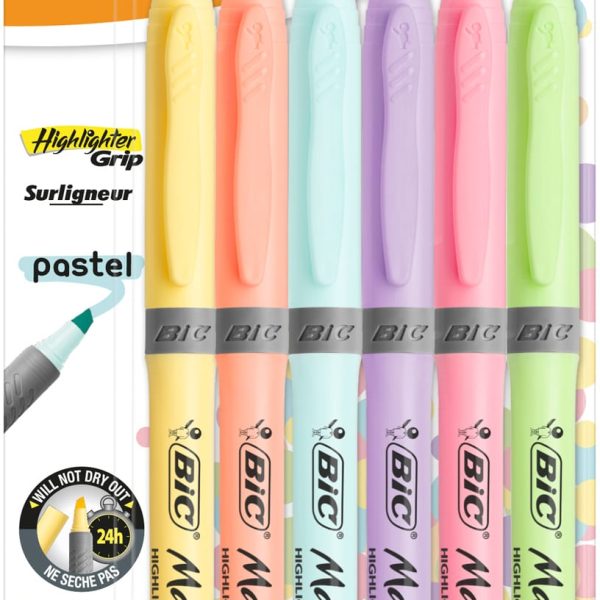 BIC Textmarker Pastel 992561 6 Farben ass.