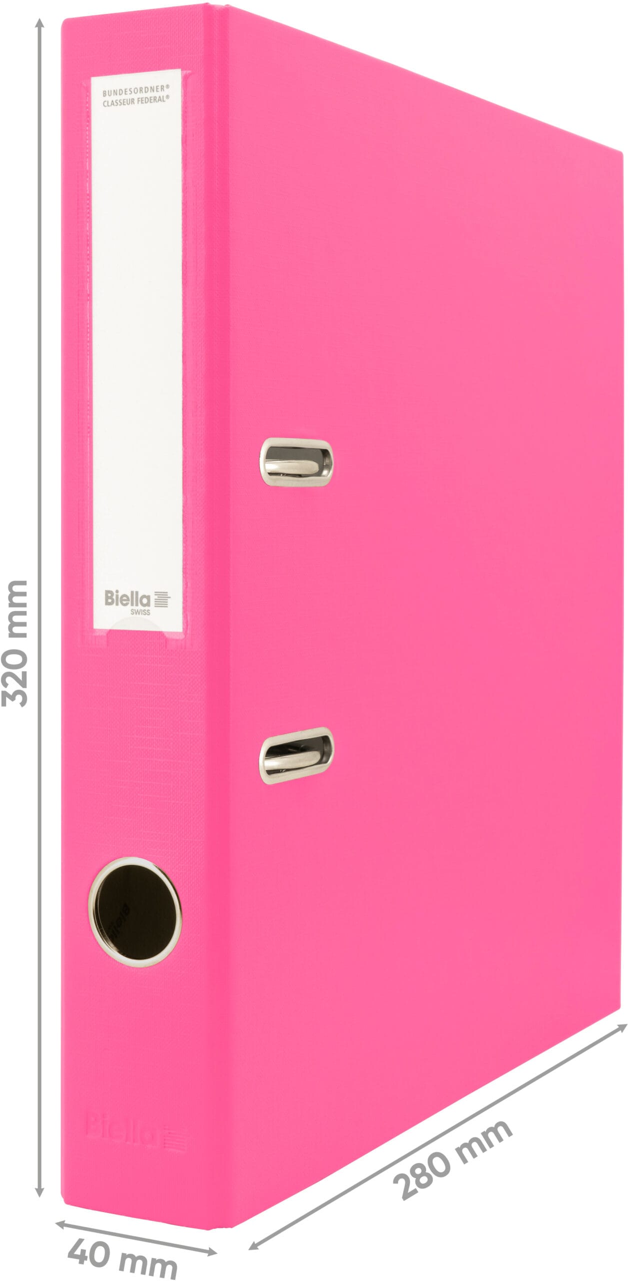 BIELLA-10341440U-7611365253432 BIELLA Bundesordner 4cm 10341440U rosa A4 – Hochwertig & günstig bei ShopDeca