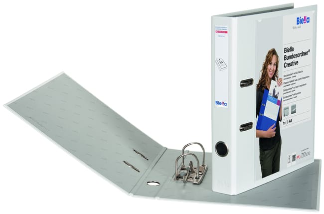 BIELLA-10342401U-7611365381364 BIELLA Bundesordner Creative 4cm 10342401U weiss mit Sichttasche A4 – Hochwertig & günstig bei ShopDeca