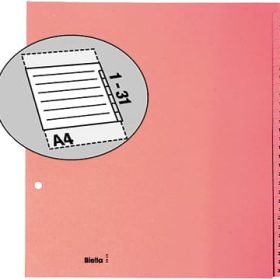 BIELLA Kartonregister A4 19443100U braun 1-31
