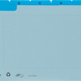 BIELLA Kartei-Leitkarten A-Z A7 21972505U blau kariert 25-teilig