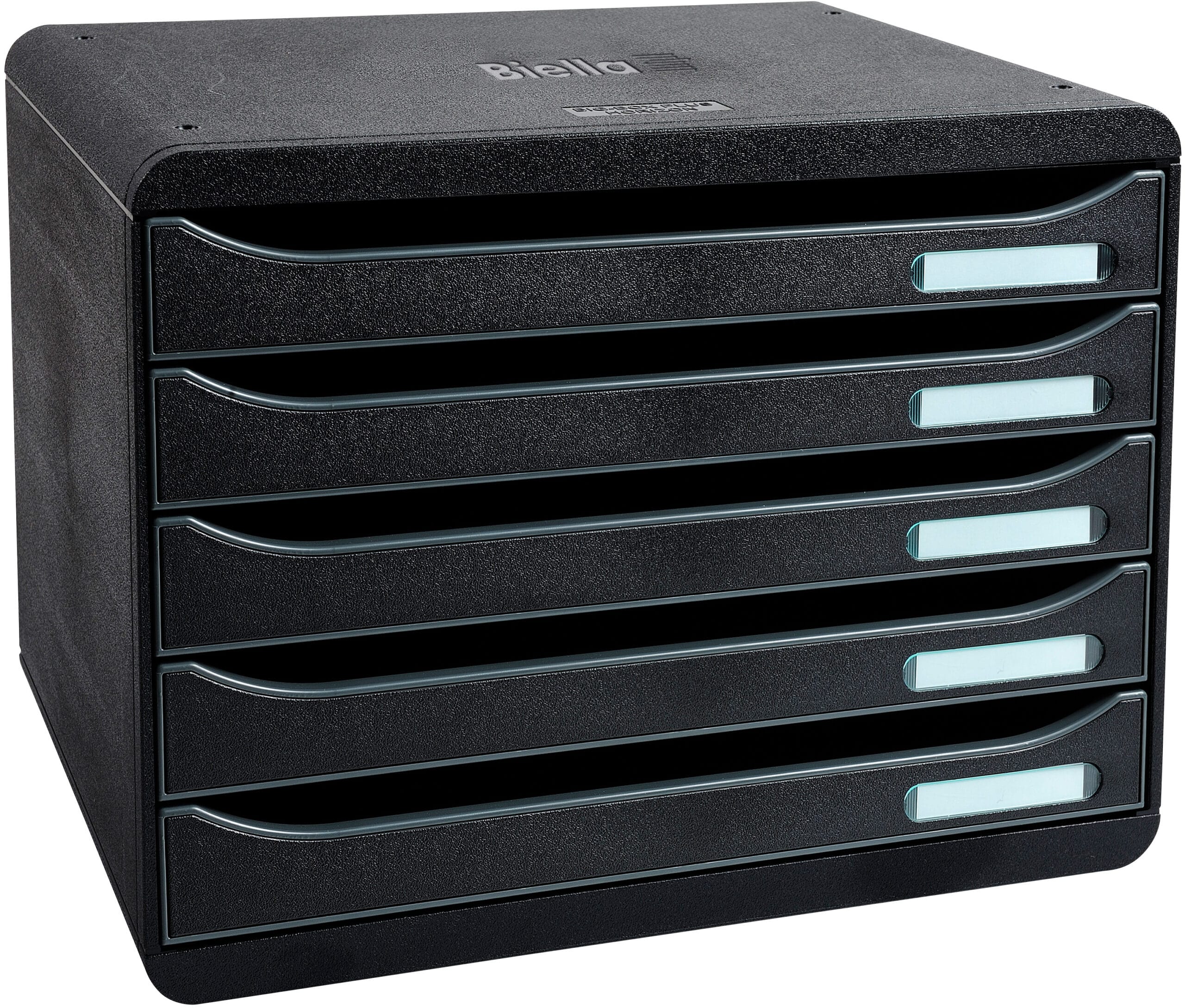 BIELLA-30871402BIDU-7611365474615 BIELLA Schubladenbox quer BIGBOX A4+ 30871402BIDU schwarz, 5 Schubladen – Hochwertig & günstig bei ShopDeca