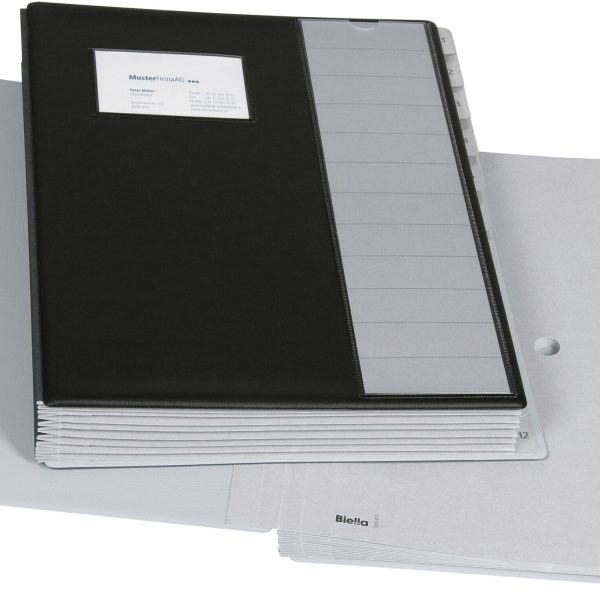 BIELLA Pultmappe Pronto A4 32041202U schwarz 12-teilig