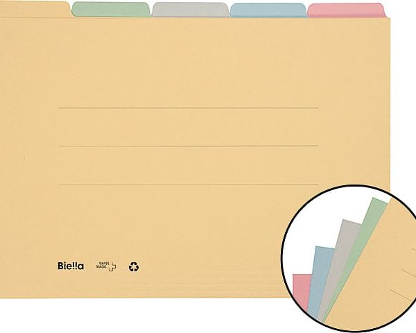 BIELLA Registermappe A4 32543200U farbig assort., 190 Bl. 5 Stk.
