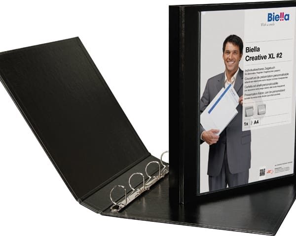 BIELLA Zeigebuch Creative XL#2 2.5cm 44342502U schwarz, 4-Ring A4