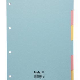 BIELLA Kartonregister A4 46044600U pastell 6-teilig