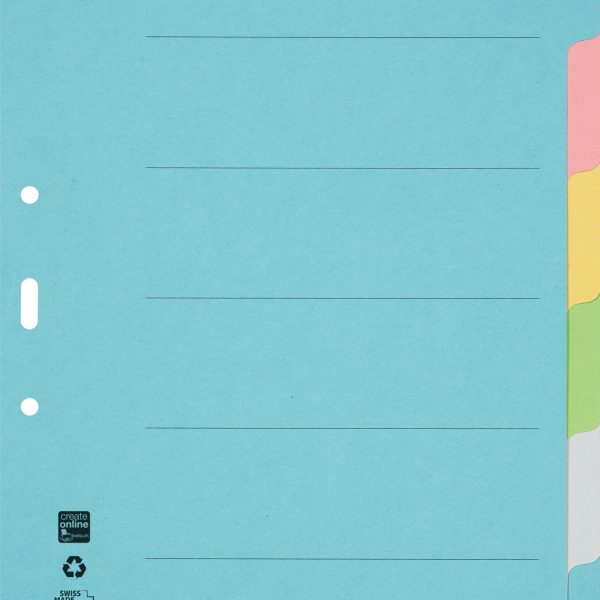 BIELLA Kartonregister A4 46140600U bunt 6-teilig