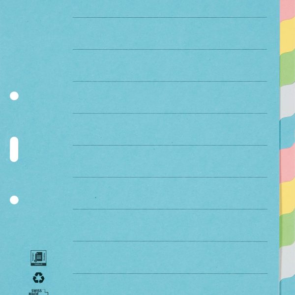 BIELLA Kartonregister A4 46141200U bunt 12-teilig