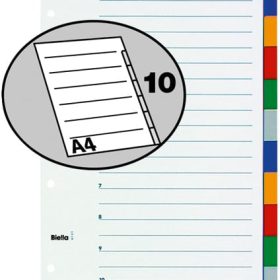 BIELLA Register PP A4 46341000U farbig 10-teilig