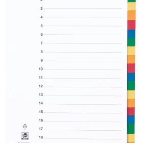 BIELLA Register PP A4 46342000U farbig 20-teilig