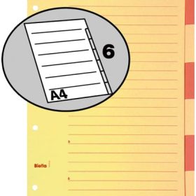 BIELLA Kartonregister A4 46444600U braun/beige 6-teilig