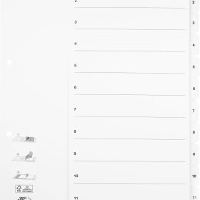 BIELLA Kartonregister SmartIndex A4 46941201U weiss 1-12