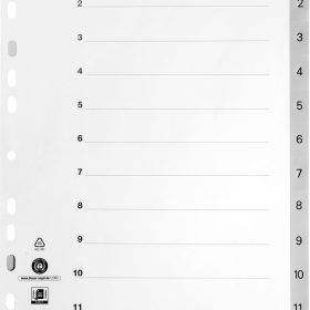 BIELLA Register PP A4 47141200U grau 1-12