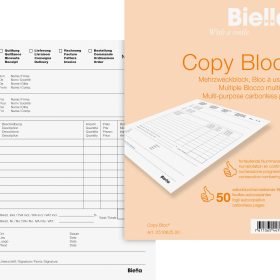 BIELLA Durchschreibeblock Copy A6 51662500U weiss 4-sprachig, Mehrzweck