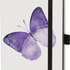 BIELLA Notizbuch KompagnonWhiteTrend 5845337422U Butterfly,gepunkt. 12.5x19.5cm